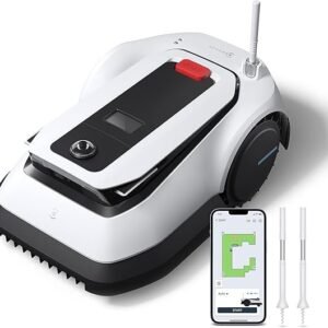 TondeuseECOVACS Robot G1 (délimitation sans Fil, évitement d'obstacles 3D AIVI, Planification Intelligente, Mowing Area 1600m2, réglage de la Zone d'accès Interdit, gestionnaire vidéo) (Goat-G1)